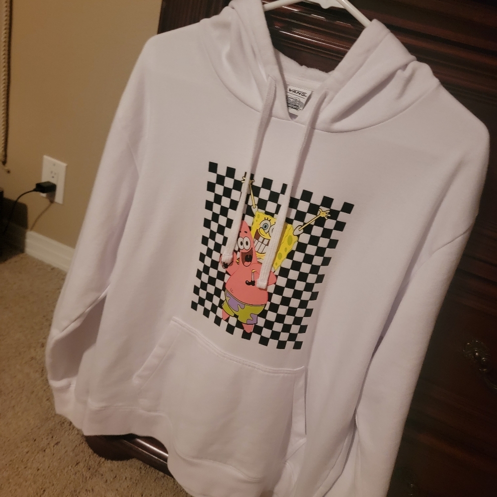 Vans white SpongeBob hoodie large